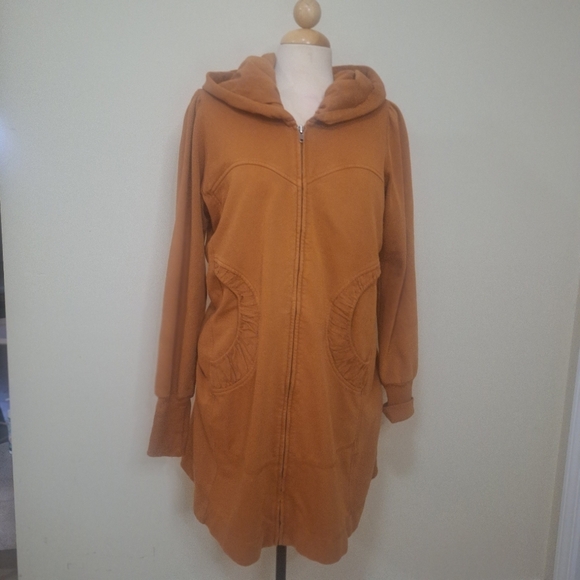 Color Me Cotton. Zip Front Long Hoodie Size M - Picture 2 of 12